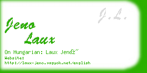 jeno laux business card